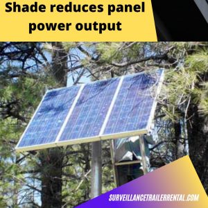 Solar panel covered by trees